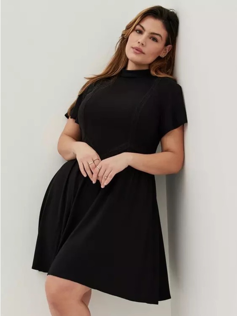 Torrid Mock Neck Skater Dress